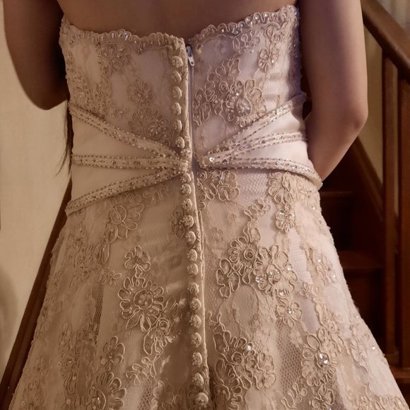 Alfred Sung Wedding Dress Size 4 - Picture 7 of 11